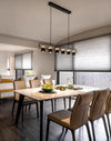 Nordic creative long strip dining pendant light