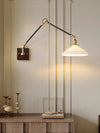 Medieval style bedroom bedside retro movable rocker arm wall lamp