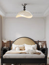 Medieval style eggshell bedroom ceiling lamp