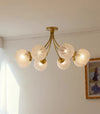American all-copper glass bedroom chandelier