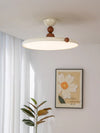 Cream style flying saucer bedroom ceiling lamp