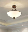 Simple retro American style iron bedroom ceiling lamp