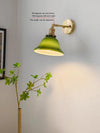 Nordic retro Japanese style long arm telescopic with switch bedroom bedside reading wall lamp