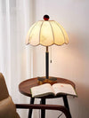 French retro solid wood table lamp