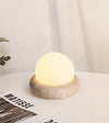 Cream Yellow Travertine Bedside Table Lamp