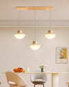 Original wood cream style dining chandelier