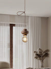 Japanese retro walnut chandelier