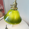 Vintage green glass chandelier