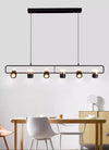 Nordic creative long strip dining pendant light