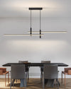 Minimalist one-word long strip chandelier