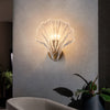 Brass Glass crystalShell Wall Light