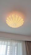 Cream silk bedroom ceiling lamp