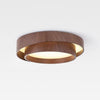 Japanese walnut color double-layer ceiling lamp