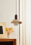 Wabi-sabi style ceramic bedroom pendant light