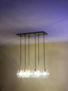 Vintage Glass Dining Chandelier