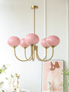 Cream Bauhaus Glass Chandelier