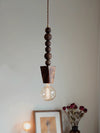 Vintage Walnut Bedroom Bedside Chandelier