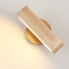 Solid wood LED wall light