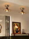 American retro glass corridor ceiling lamp