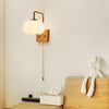 Creative cotton shape solid wood wall lamp