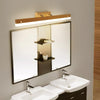 LED solid wood mirror front wall lamp