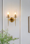 Full copper glass bedside aisle wall lamp