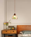 Wabi-sabi style bedroom bedside French glass restaurant small chandelier