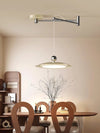 Swing arm flying saucer dining room chandelier