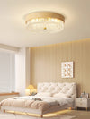 American retro round glass bedroom ceiling lamp