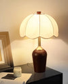 Retro solid wood all-copper bedroom study table lamp