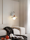 Cream style movable bedside wall lamp