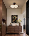 Retro walnut color aisle ceiling lamp