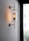 Retro bedside glass long pole wall lamp