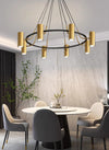 Retro golden wrought iron chandelier