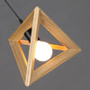 Triangular solid wood chandelier