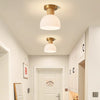 Cream style solid wood ceiling lamp