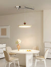 Cream style swing arm dining chandelier