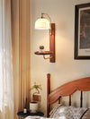 Vintage wabi-sabi cream style bedroom living room storage atmosphere wall lamp