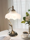 French retro glass bedside table lamp