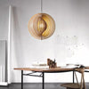 Japanese style rotating ring chandelier