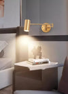 Nordic long pole foldable rotating wall lamp