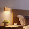 Japanese style LED solid wood wall lamp