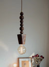 Vintage Walnut Bedroom Bedside Chandelier