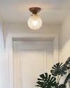 Medieval style hallway glass ceiling lamp