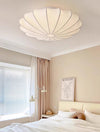 Cream silk bedroom ceiling lamp