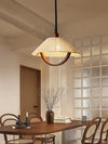 Wabi-sabi style restaurant chandelier retractable