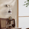 Japanese style all-copper solid wood wall lamp