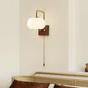 Creative cotton shape solid wood wall lamp