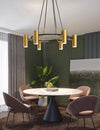 Retro golden wrought iron chandelier