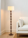 French medieval retro solid wood decorative atmosphere floor lamp
